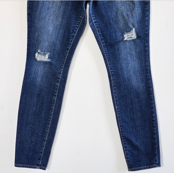 📌64 GAP ALWAYS SKINNY DISTRESSED DARK INDIGO JEANS WOMEN'S SIZE 8|29 - Picture 7 of 11